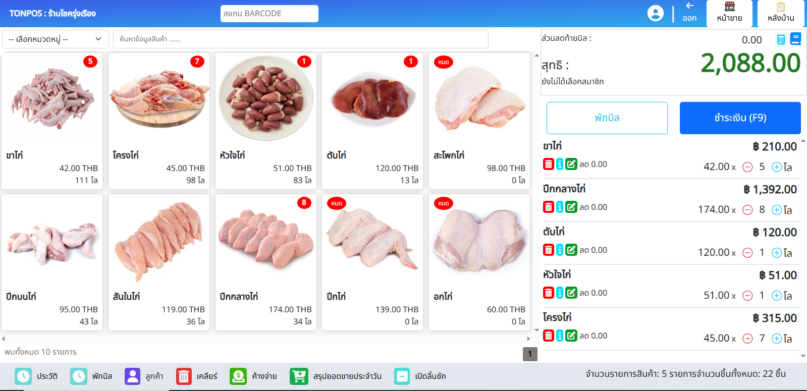 หน้าขาย